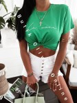 T-shirt z haftem MANE - zielony 