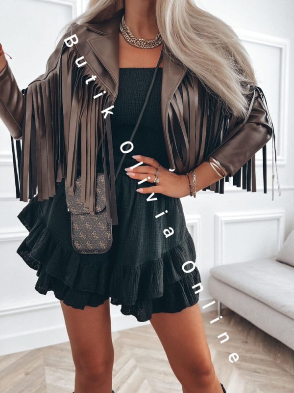 ramoneska-z-fredzlami-eco-lekki-polysk-czekoladowa