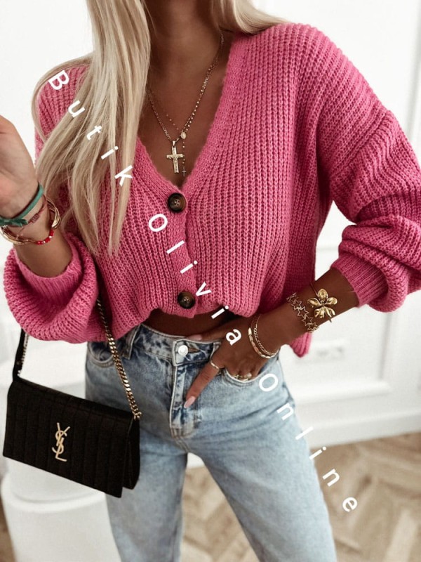 sweter-oversize-krotki-zapinany-na-guziki-fly-rozowy