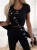 dres 3-częściowy bluza + t-shirt + legginsy czarny