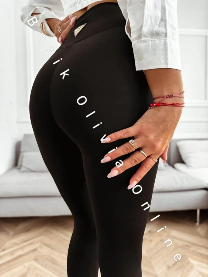 legginsy z paskiem czarne diamond