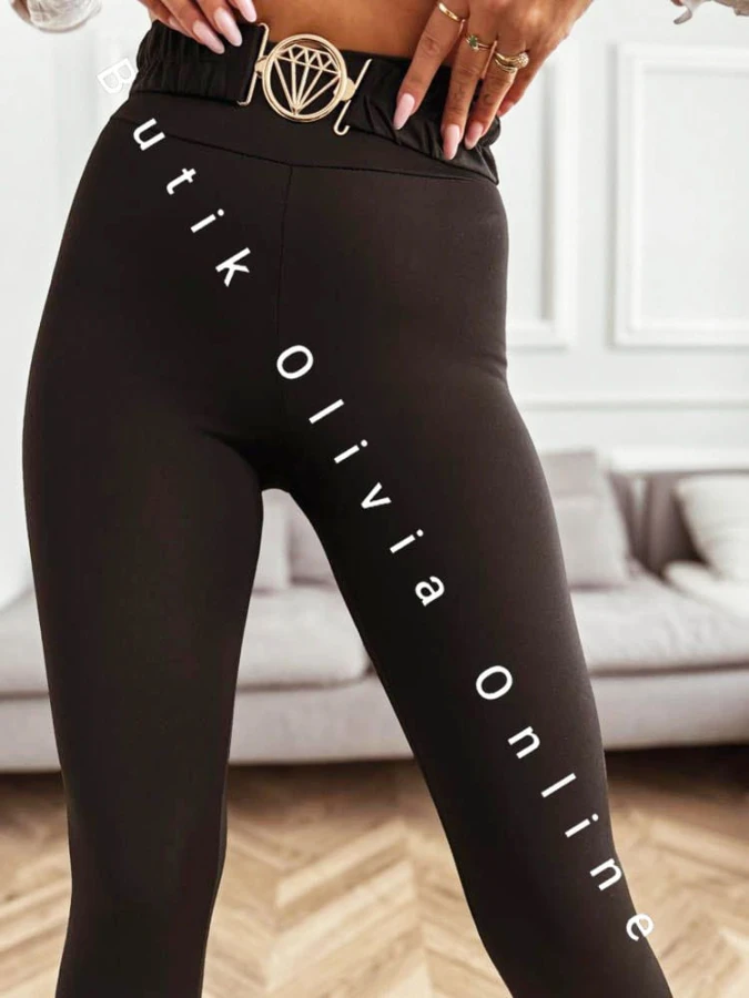 legginsy z paskiem czarne diamond