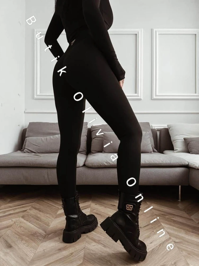legginsy z paskiem czarne diamond