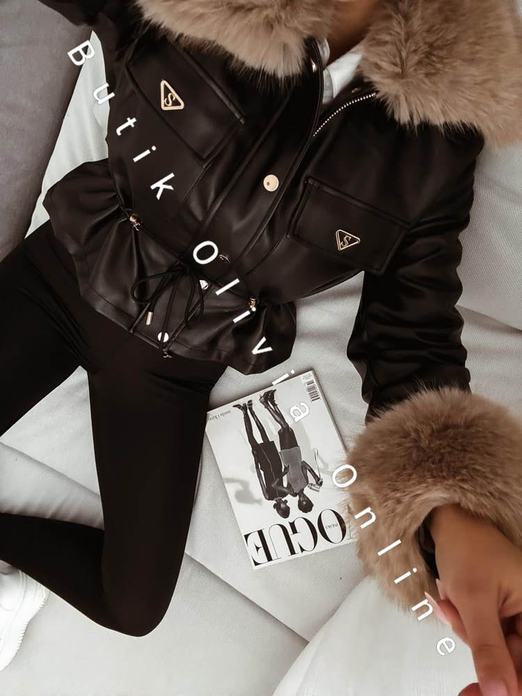 czarna-damska-ramoneska-ocieplana-z-futerkiem-zimowa-kurtka