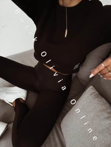 Bluza ocieplana bez kaptura CHILL - czarna