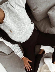 Bluza ocieplana bez kaptura CHILL - szara