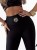 czarne modelujące legginsy push up z logo BS na przodzie