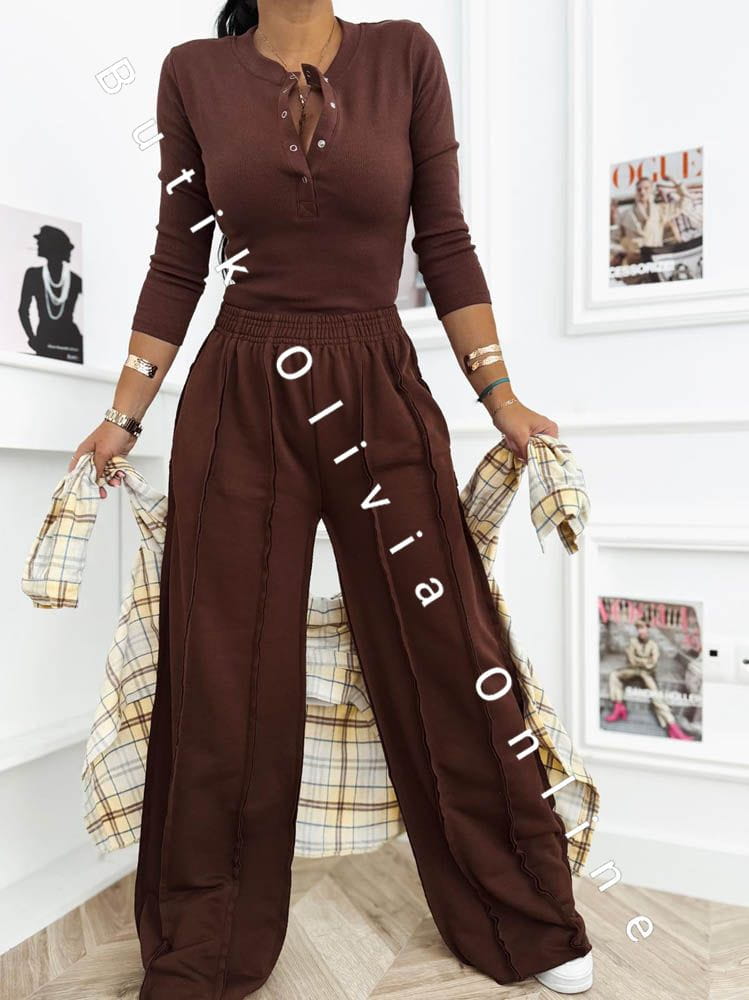 komplet-bluzka-prazkowana-szerokie-spodnie-czekoladowy