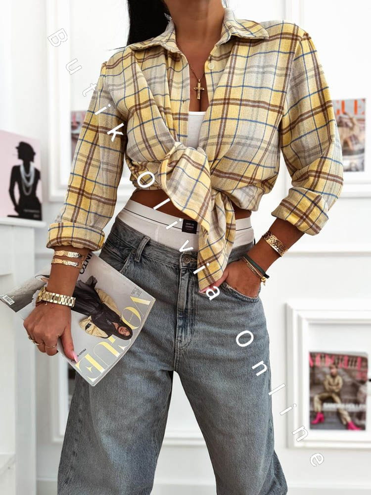 koszula-w-krate-damska-cytrynowa-spring