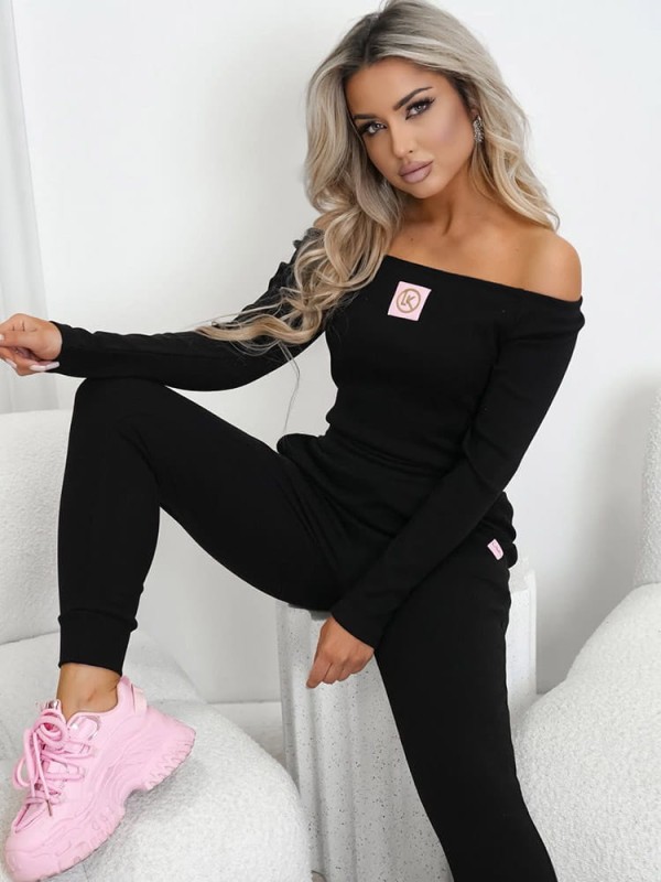 komplet-prazkowany-bluzka-spodnie-sweet-czarny