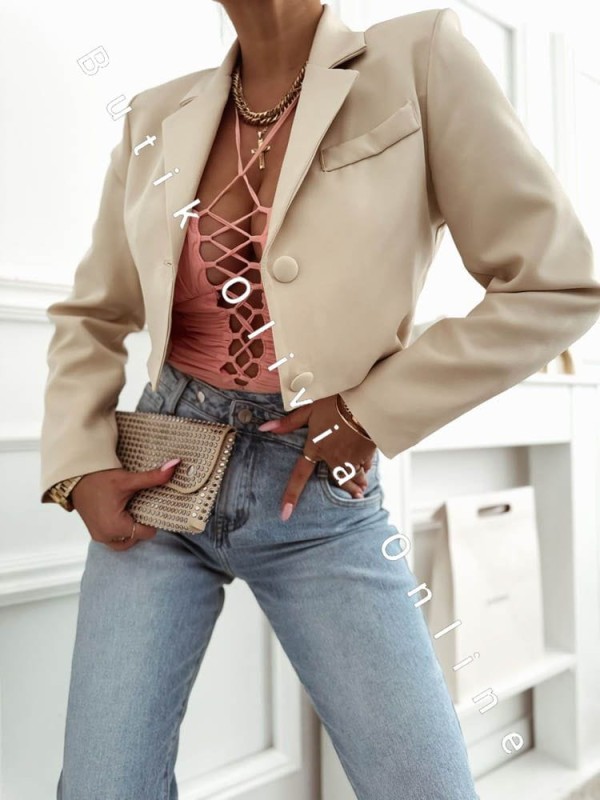 damska-marynarka-krotka-bezowa