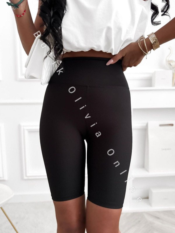 damskie legginsy kolarki czarne lycra elastyczne z wysokim stanem