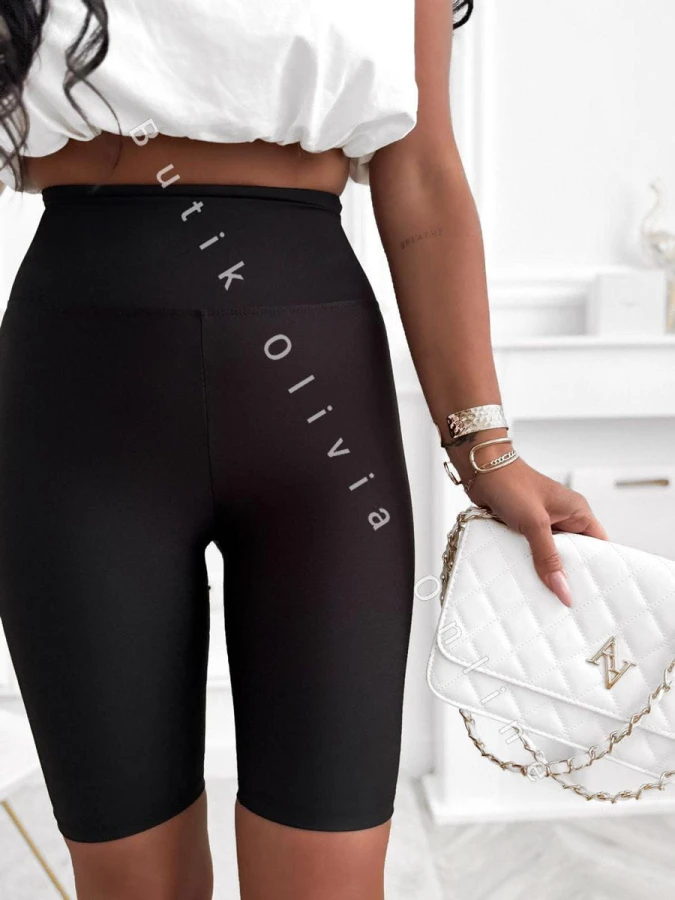 damskie legginsy kolarki czarne lycra elastyczne z wysokim stanem