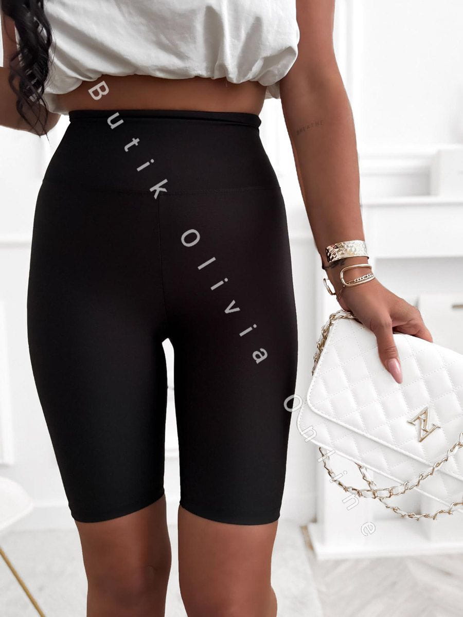 damskie legginsy kolarki czarne lycra elastyczne z wysokim stanem