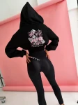 Bluza oversize rozpinana z kapturem MONEY - czarna