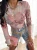 transparentne niebieskie body siatka w kwiatowy print