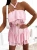 kombinezon hiszpanka bez rękawów z paskiem jasny róż
