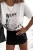 biały damski t-shirt z napisem work hard