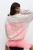 komplet dresowy szara bluza oversize i kolarki prążkowane neon róż