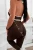 czekoladowy sportowy komplet top z głębokim dekoltem i legginsy modelujące push-up