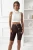damskie legginsy kolarki lycra z wysokim stanem czekoladowe