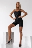 Dopasowane czarne legginsy kolarki biker shorts z wysokim pasem i przeszyciami modelującymi sylwetkę