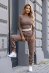 Komplet dresowy bluzka + spodnie CRAFTED - ciemny beż