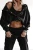 3-czesciowy czarny komplet bluza oversize top i spodnie