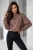 komplet brązowa bluza oversize ocieplana i czarne legginsy z wysokim stanem