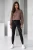 komplet brązowa bluza oversize ocieplana i czarne legginsy z wysokim stanem