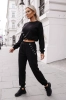 dres sztruks czarny bluza bez kaptura i spodnie