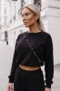 dres sztruks czarny bluza bez kaptura i spodnie