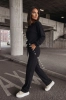 dres sztruksowy czarny bluza spodnie