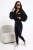 bluza oversize na zamek z kapturem czarna