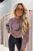 bluza bez kaptura ocieplana mokka la monne
