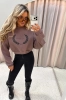 bluza bez kaptura ocieplana mokka la monne